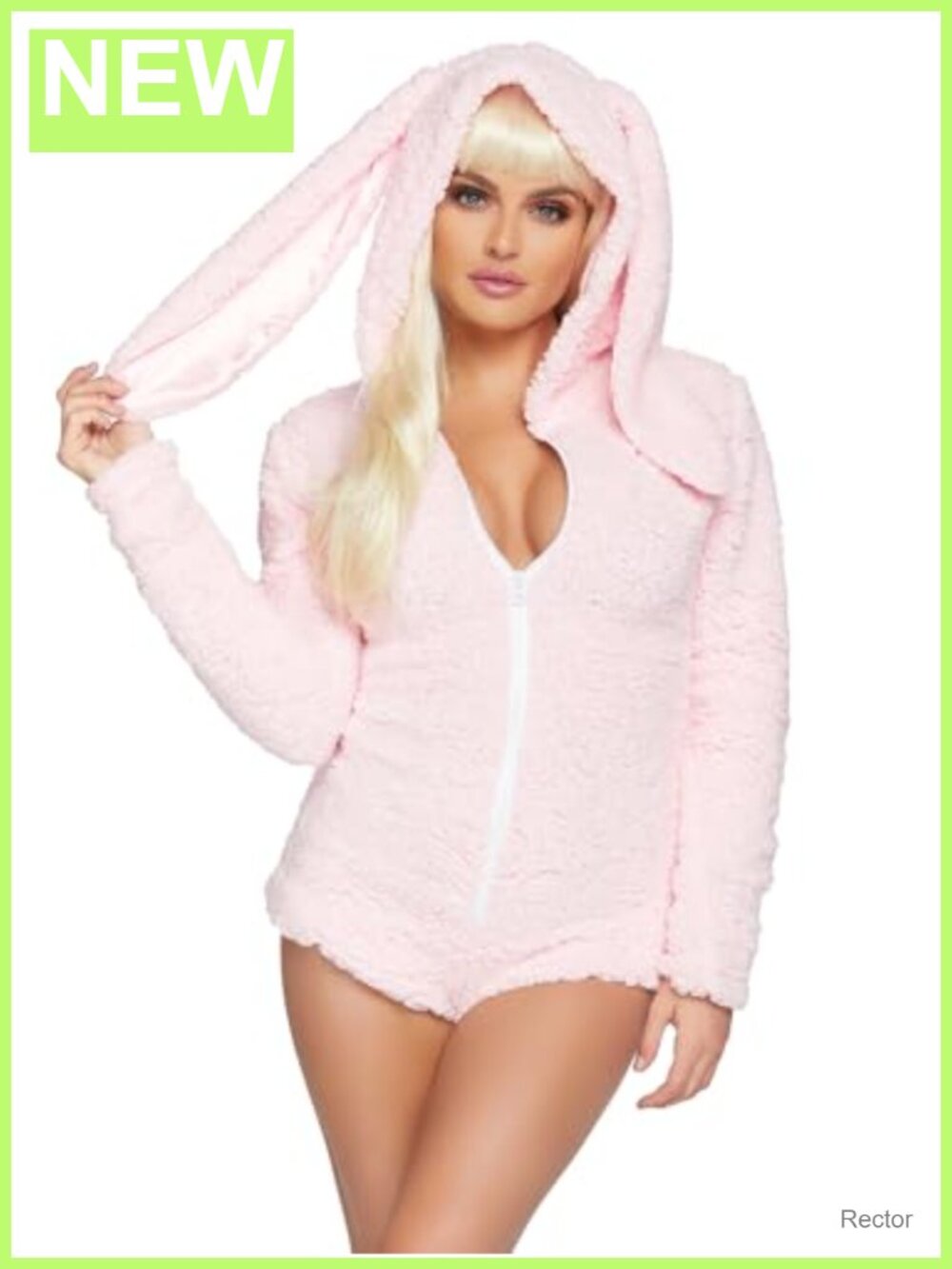 Cuddle Bunny Romper Costume Fleece Hooded Zip Up